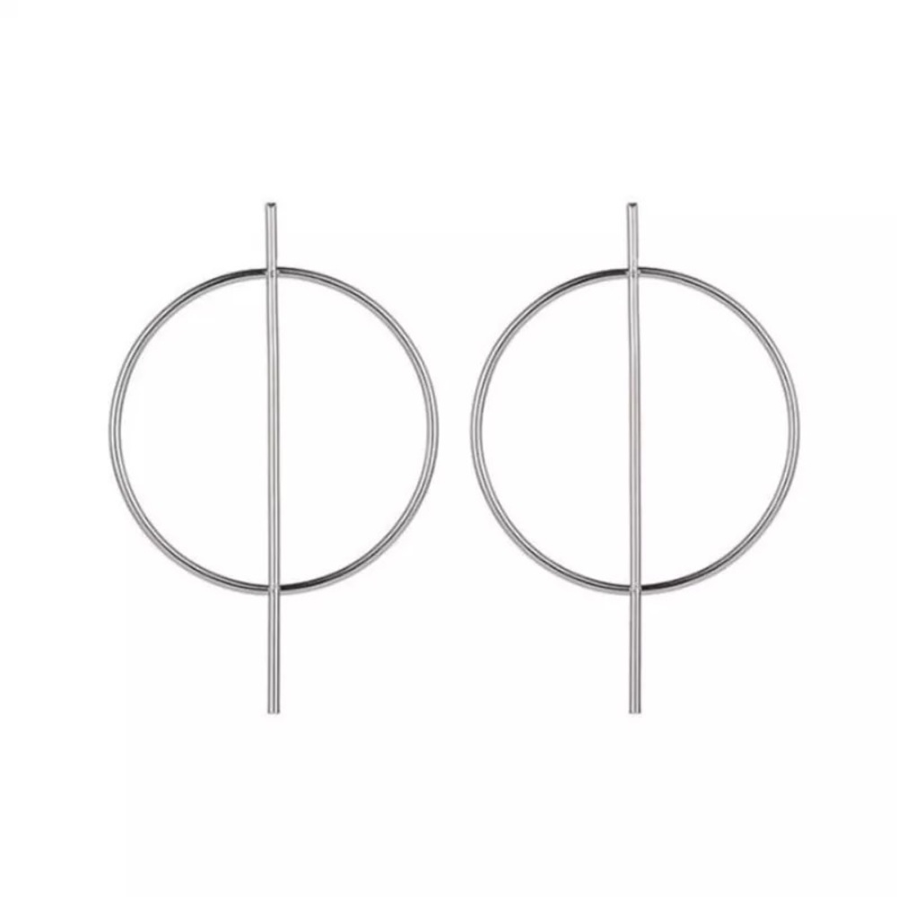 3/$30 π€ Geometry Metal Round Studs Earrings - Picture 2 of 3